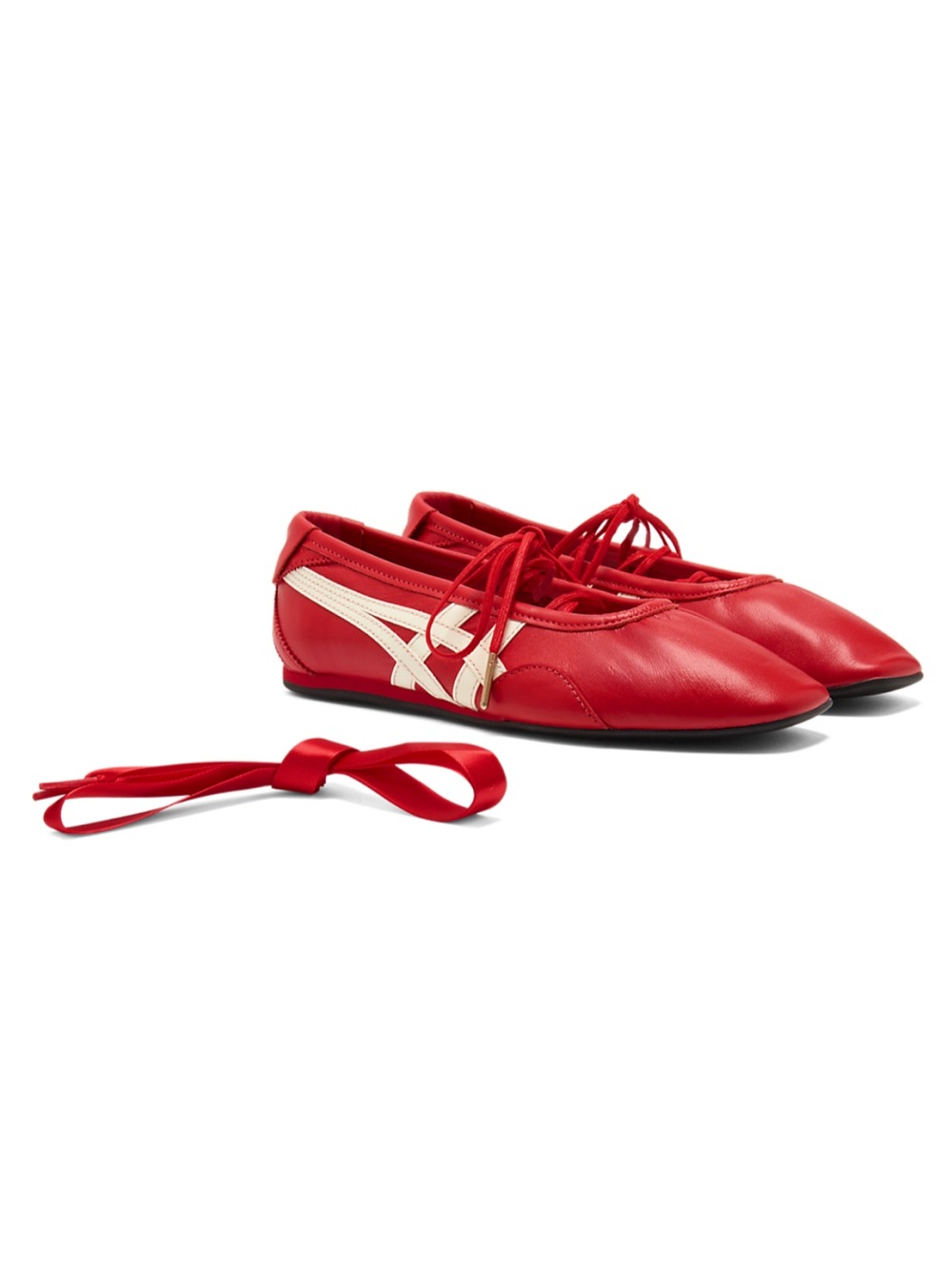 Onitsuka Tiger Red Gymnarina Ballet Flats - Picture 9 of 9
